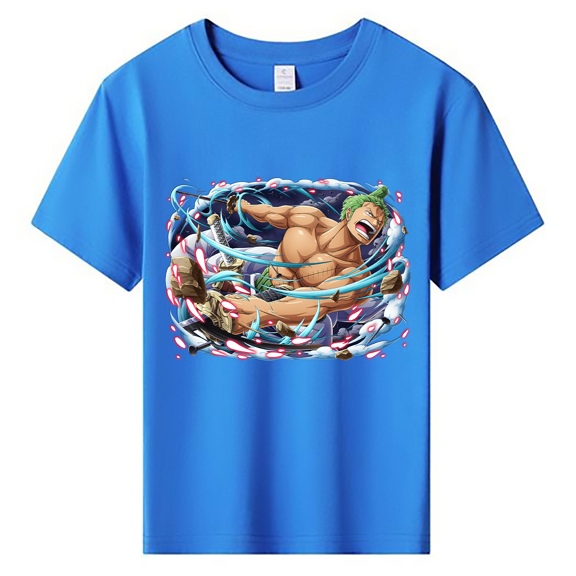 ワンピース ロロノア・ゾロ ONE PIECE Roronoa Zoro 綿100％キッズTシャツ（フロントプリント）